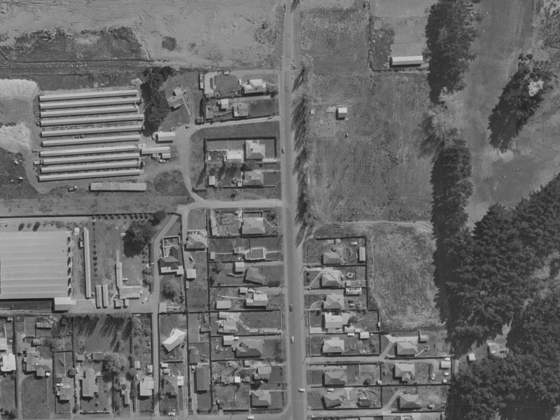 423 Bower Avenue from the air, 1970-1974