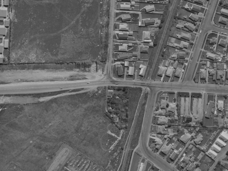 111-115 Northcote Road from the air, 1970-1974