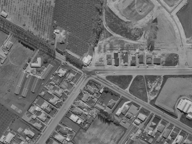 166B Northcote Road from the air, 1970-1974