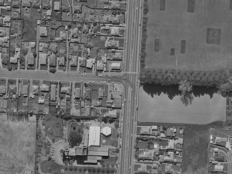 187 Main N Road from the air, 1970-1974