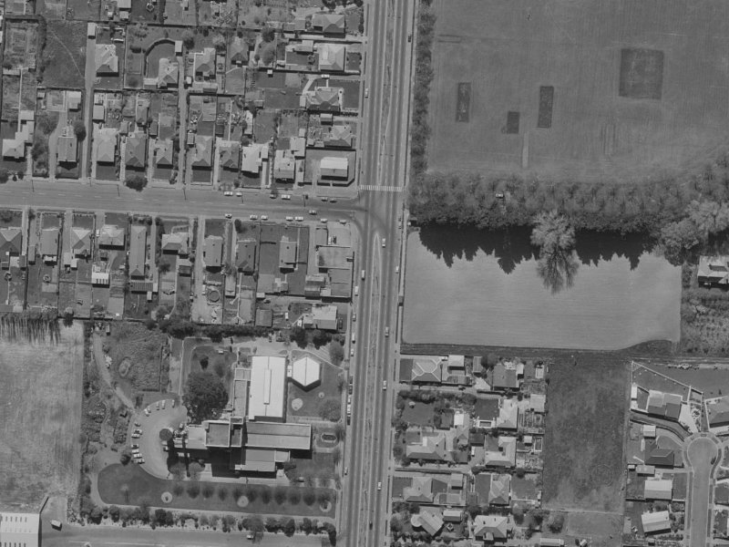 183 Main North Road from the air, 1970-1974