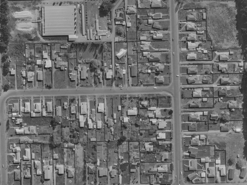 26A Sylvia Street from the air, 1970-1974