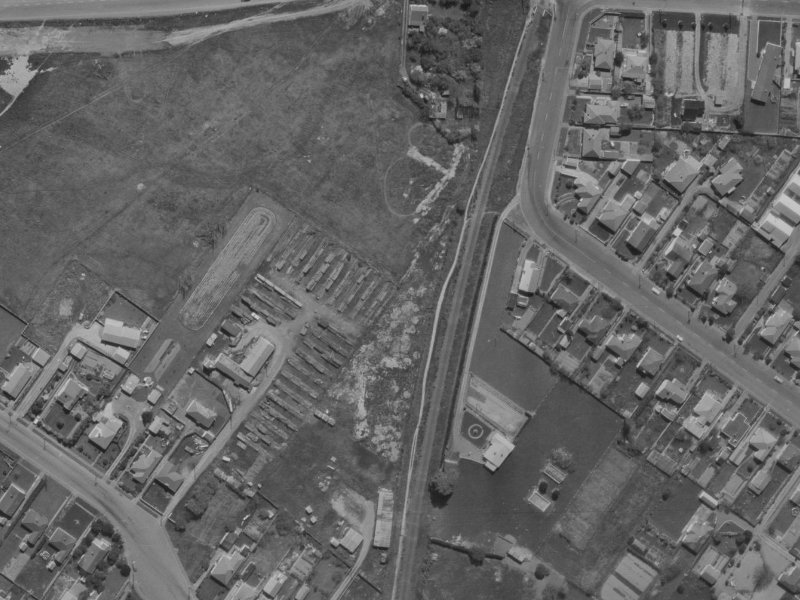 1-2 Phoenix Lane from the air, 1970-1974