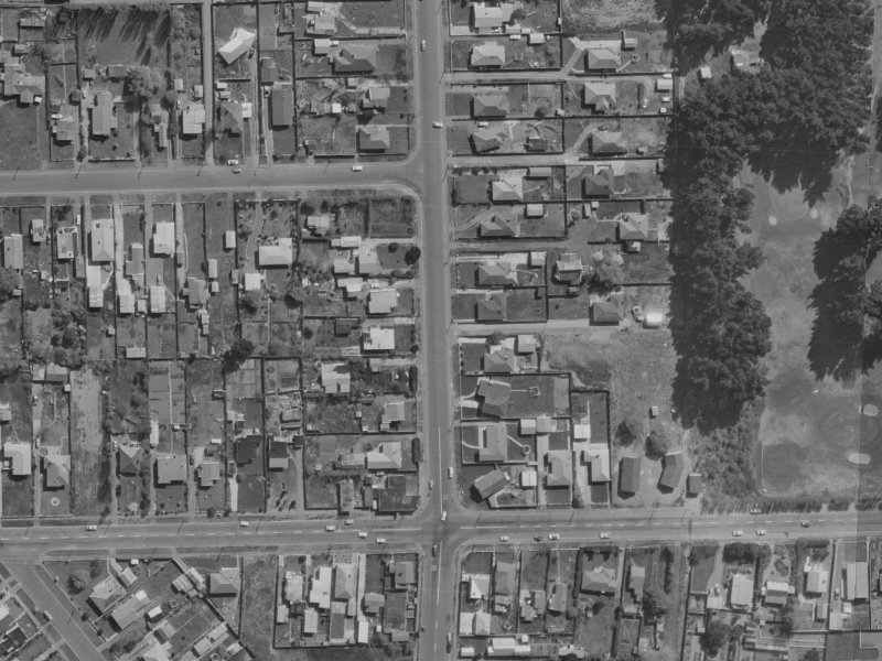 402 Bower Avenue from the air, 1970-1974