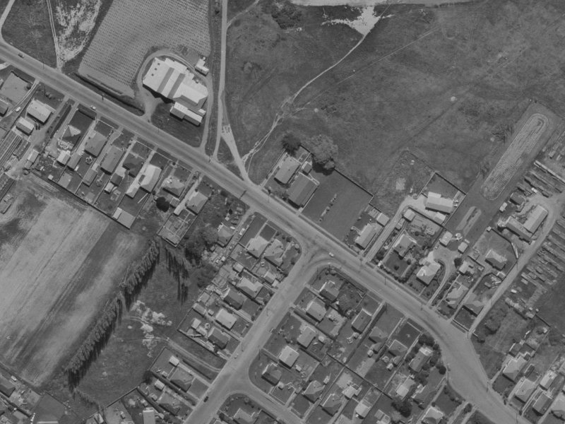 129-133 Sawyers Arms Road from the air, 1970-1974