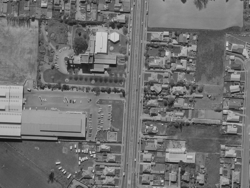 178E Main North Road from the air, 1970-1974
