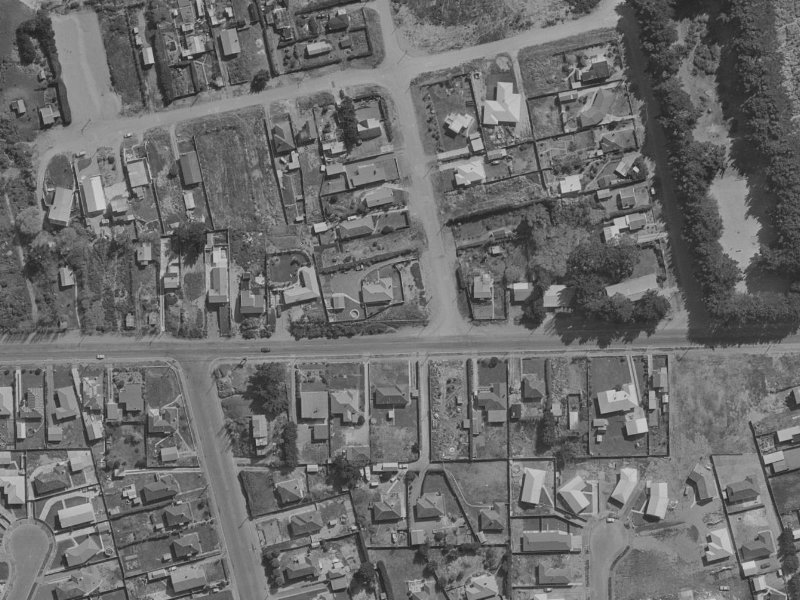 1a Aston Drive from the air, 1970-1974