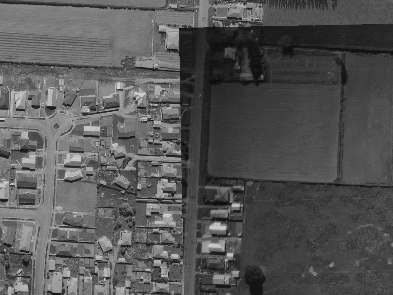 23A Grimseys Road from the air, 1970-1974