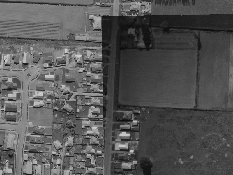 23 Grimseys Road from the air, 1970-1974