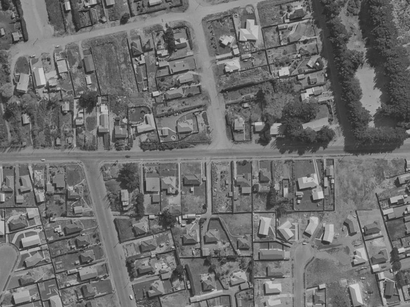 1a Aston Drive from the air, 1970-1974