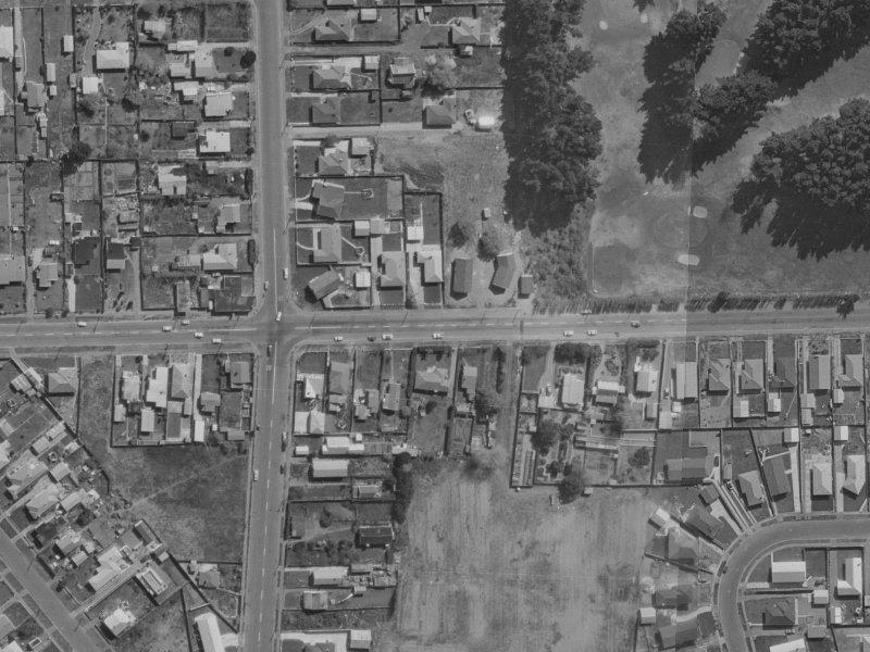 167-175 Beach Road from the air, 1970-1974