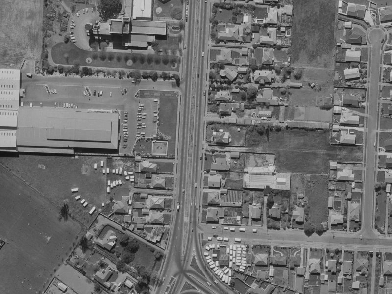 174 Main N Road from the air, 1970-1974