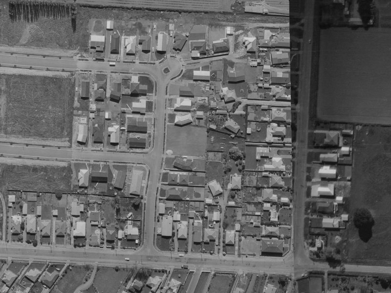 12 Sarabande Avenue from the air, 1970-1974