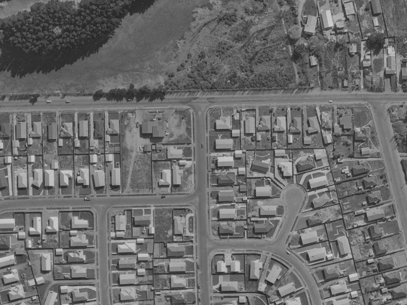 131-133 Effingham Street from the air, 1970-1974