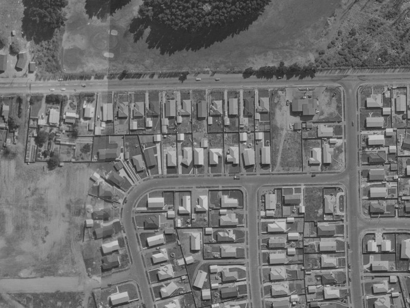 16 Pegasus Avenue from the air, 1970-1974
