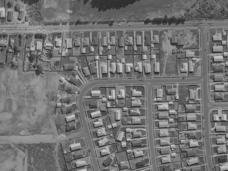 19 Pegasus Avenue from the air, 1970-1974