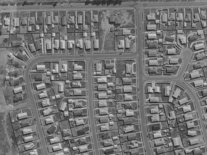 44 Royalist Avenue from the air, 1970-1974