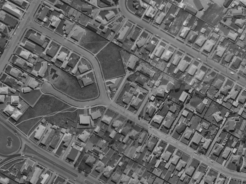 Bainton Street from the air, 1970-1974