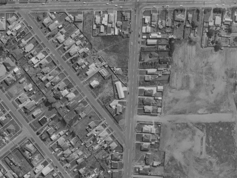 335 Bower Avenue from the air, 1970-1974