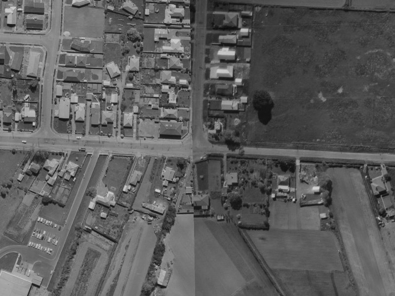 116 Winters Road from the air, 1970-1974