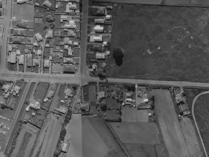 121 Winters Road from the air, 1970-1974