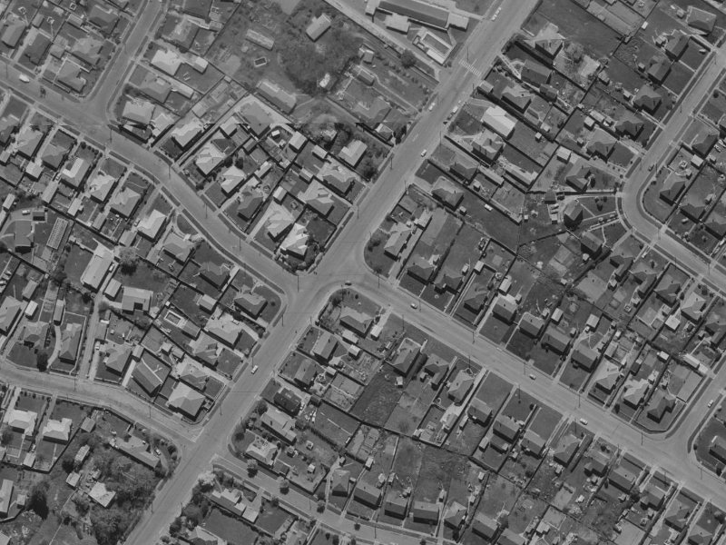 Langdons Road from the air, 1970-1974