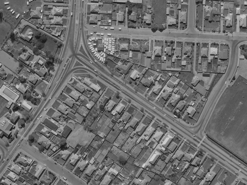 555A Cranford Street from the air, 1970-1974