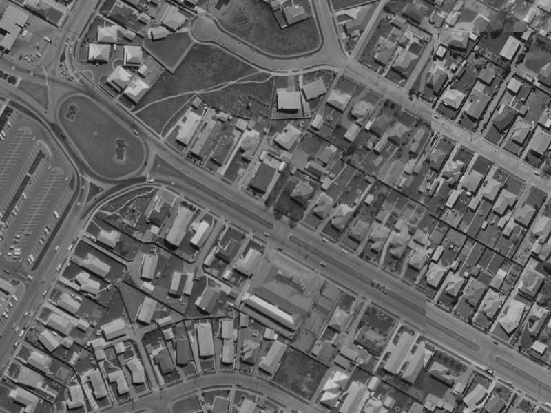 240 Harewood Road from the air, 1970-1974