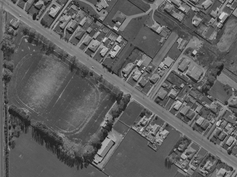 64-60 Sawyers Arms Road from the air, 1970-1974