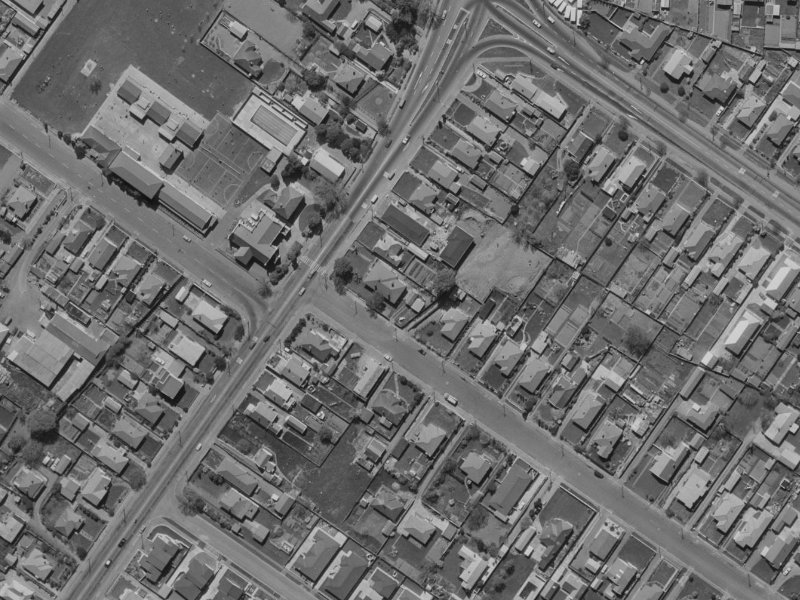 1A Meadow Street from the air, 1970-1974