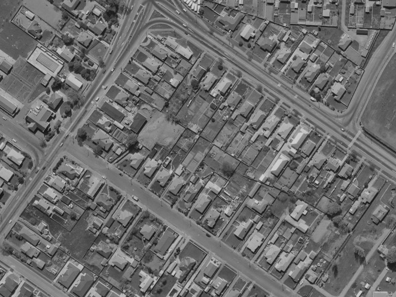 13A Meadow Street from the air, 1970-1974