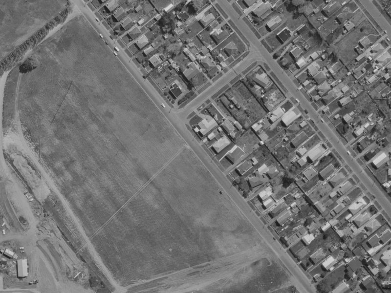 49–93 Ascot Avenue from the air, 1970-1974