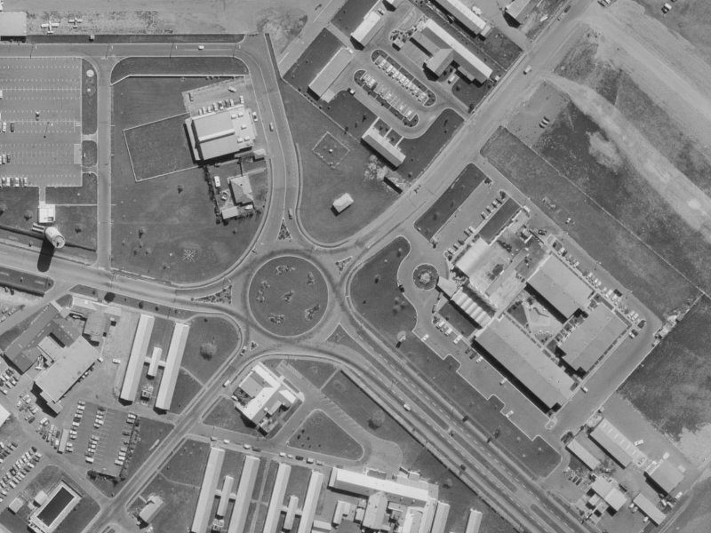550 Memorial Avenue from the air, 1970-1974