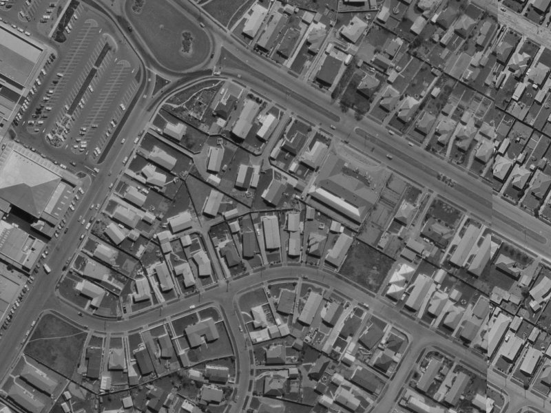 21 Eastling Street from the air, 1970-1974