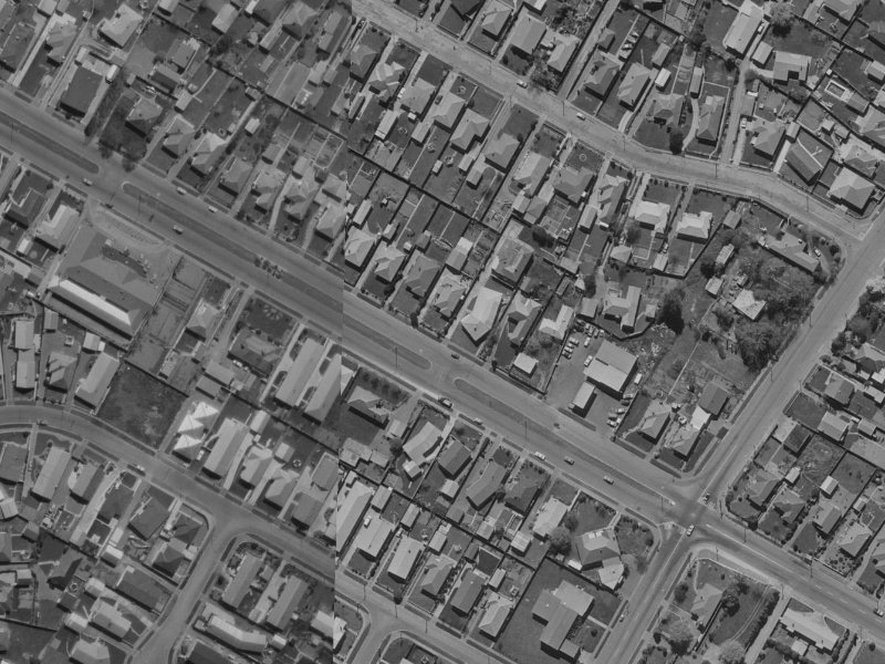 220 Harewood Road from the air, 1970-1974