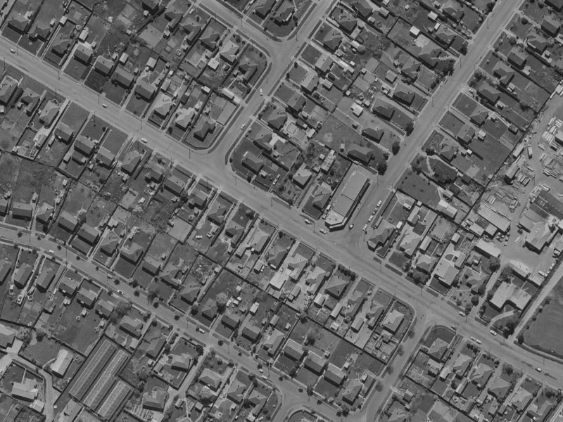 159 Langdons Road from the air, 1970-1974