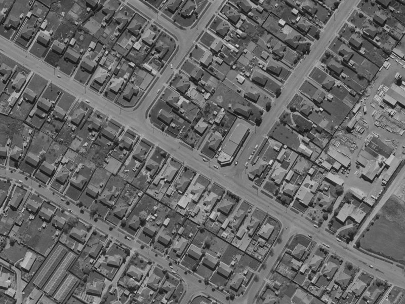 172A Langdons Road from the air, 1970-1974