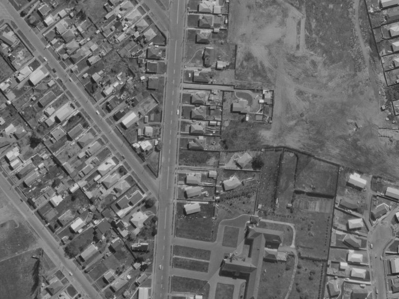 302 Bower Avenue from the air, 1970-1974