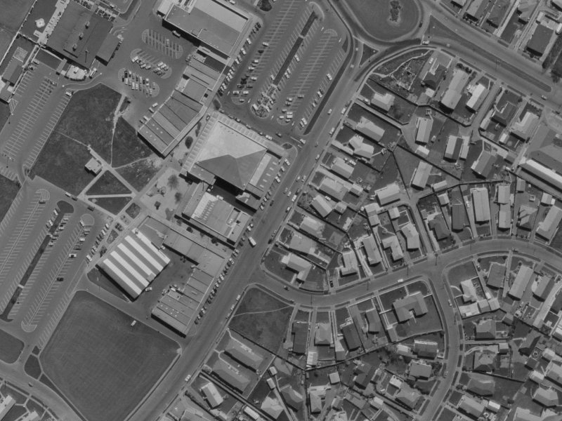133 Farrington Avenue from the air, 1970-1974