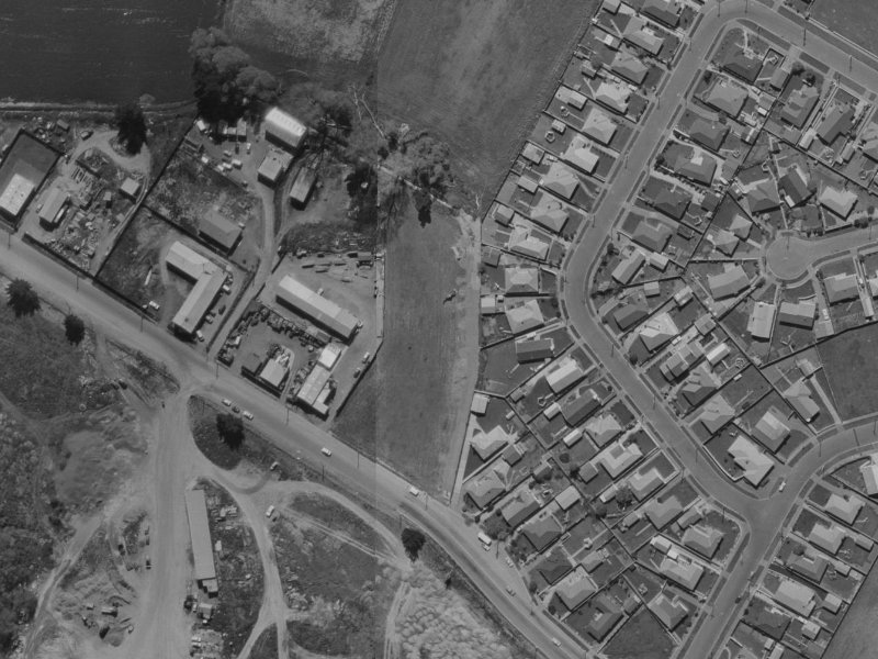 Leo Street from the air, 1970-1974