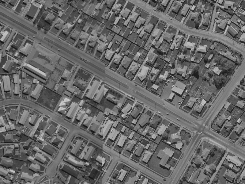 221 Harewood Road from the air, 1970-1974