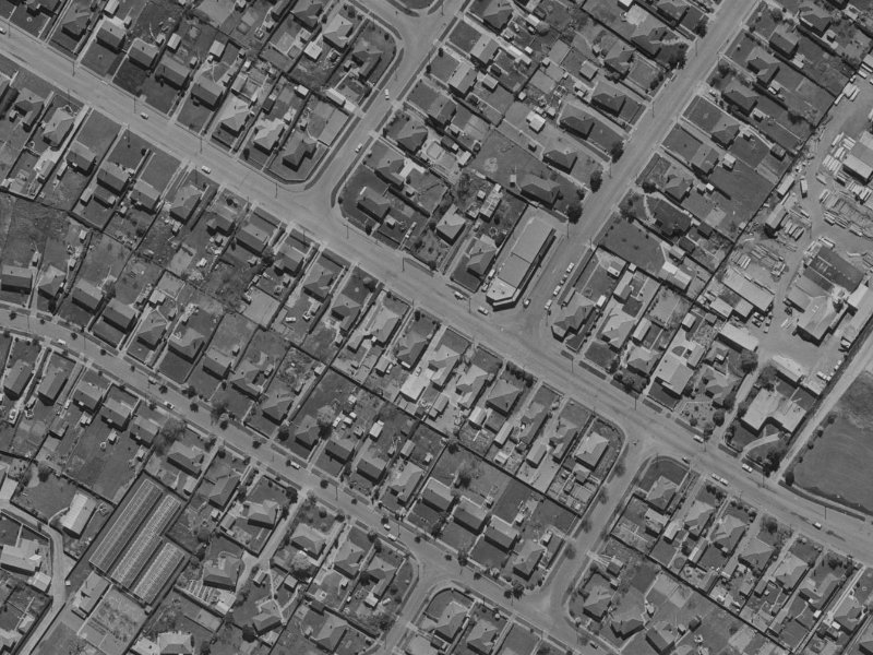 157 Langdons Road from the air, 1970-1974