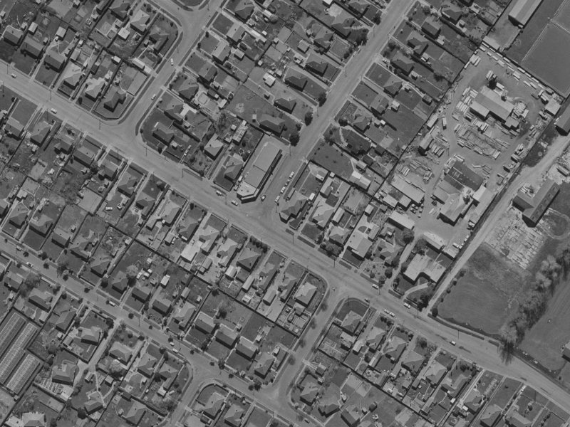 166 Langdons Road from the air, 1970-1974
