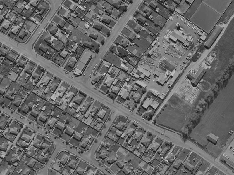 Langdons Road from the air, 1970-1974