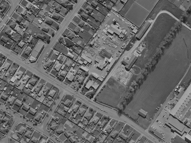 Langstone Lane from the air, 1970-1974