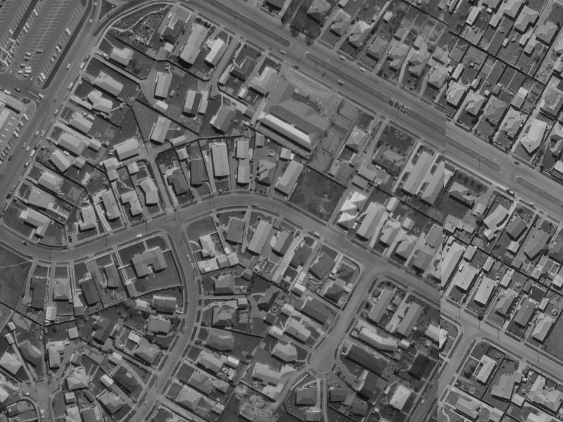 13-37 Eastling Street from the air, 1970-1974