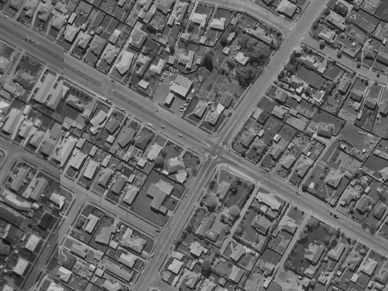 205 Harewood Road from the air, 1970-1974