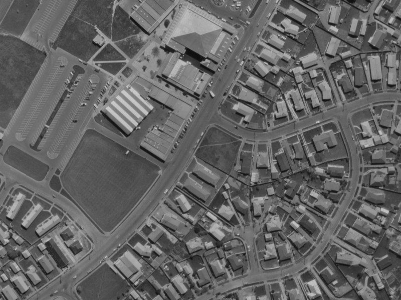 114E Farrington Avenue from the air, 1970-1974