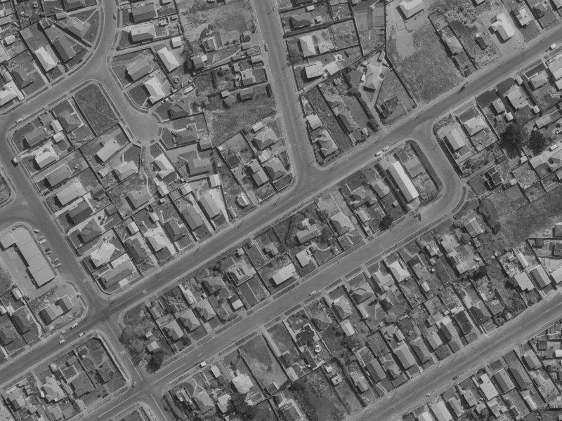 62–84 Pacific Road from the air, 1970-1974