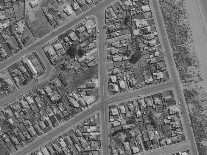 14-16 Jutland Street from the air, 1970-1974